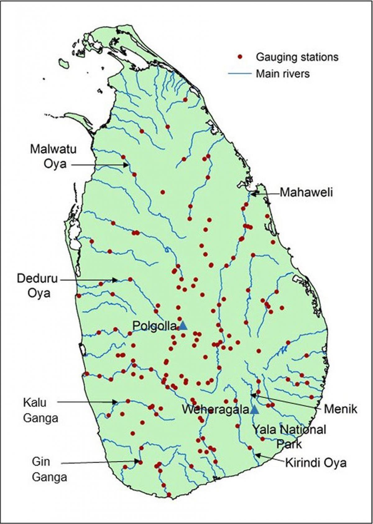 голын газрын зураг Шри Ланка