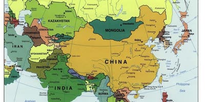Шри Ланка азийн газрын зураг