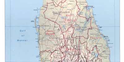 Газрын зураг, Шри Ланка хот