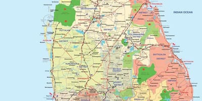 Шри Ланка ampara дүүргийн газрын зураг
